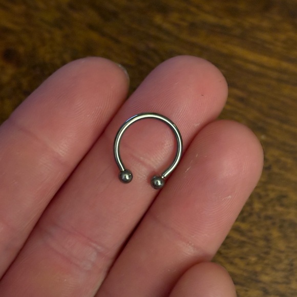 Titanium Horseshoe Nose Ring - Picture 1 of 2